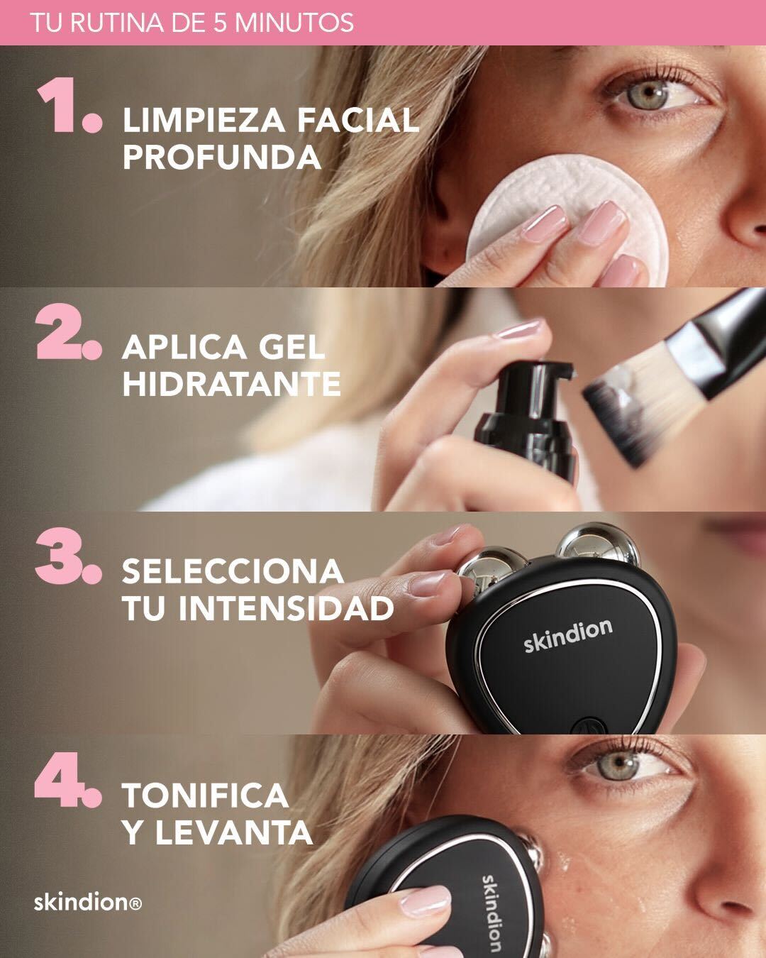 Dispositivo de Lifting Facial Skindion Negro